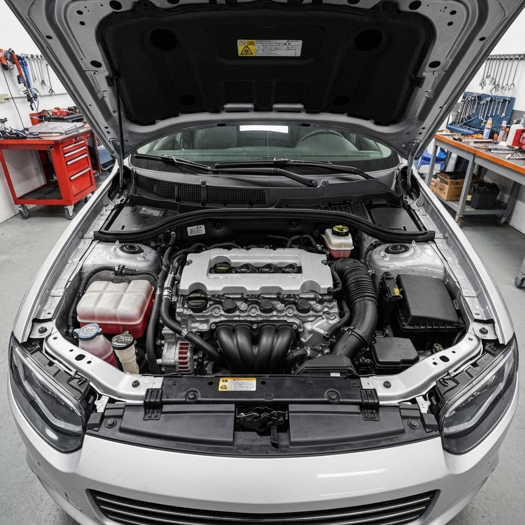 Moteur de voiture propre après décalaminage